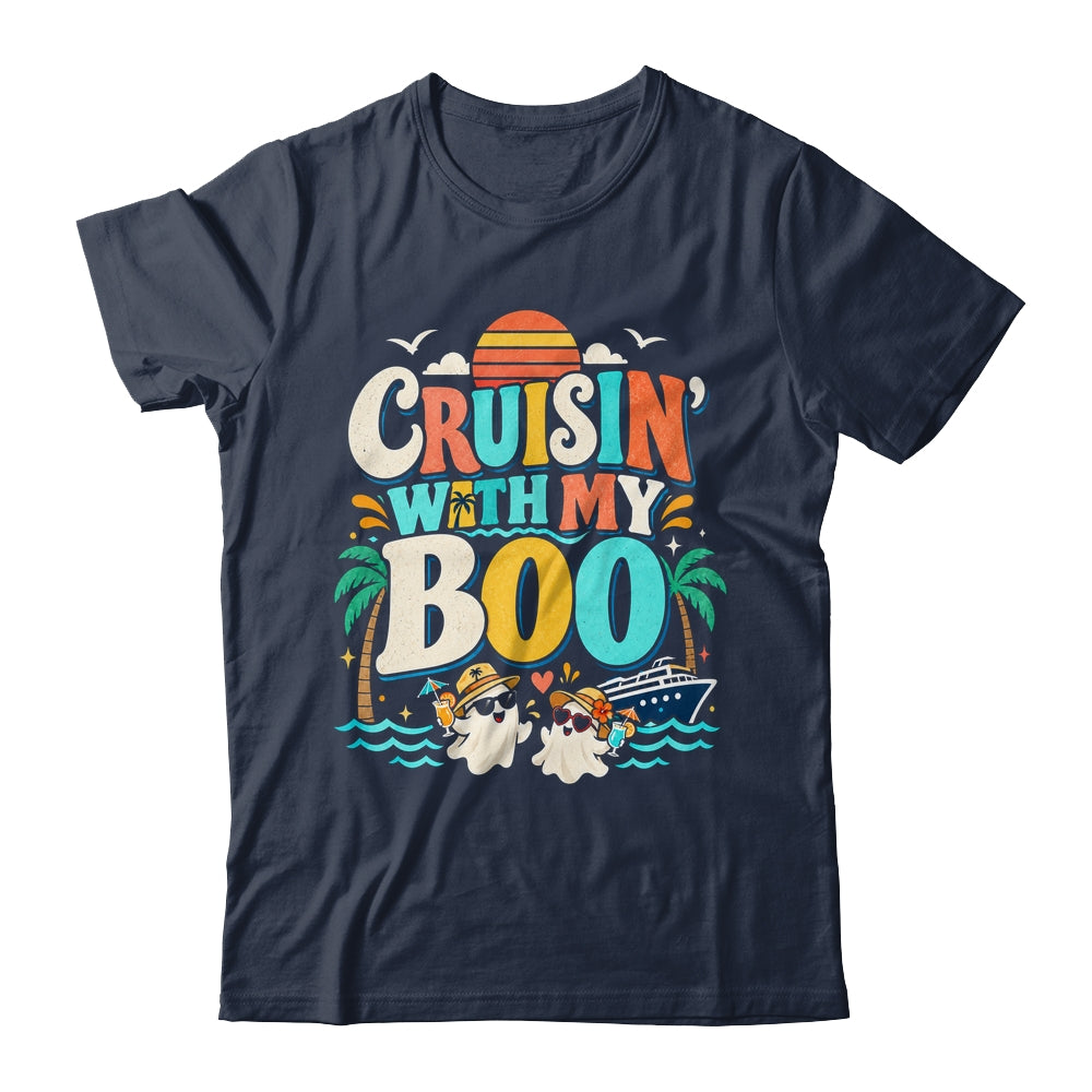 Cruisin' With My Boo Halloween Couples Trip Cruise Funny Shirt & Sweatshirt | siriusteestore