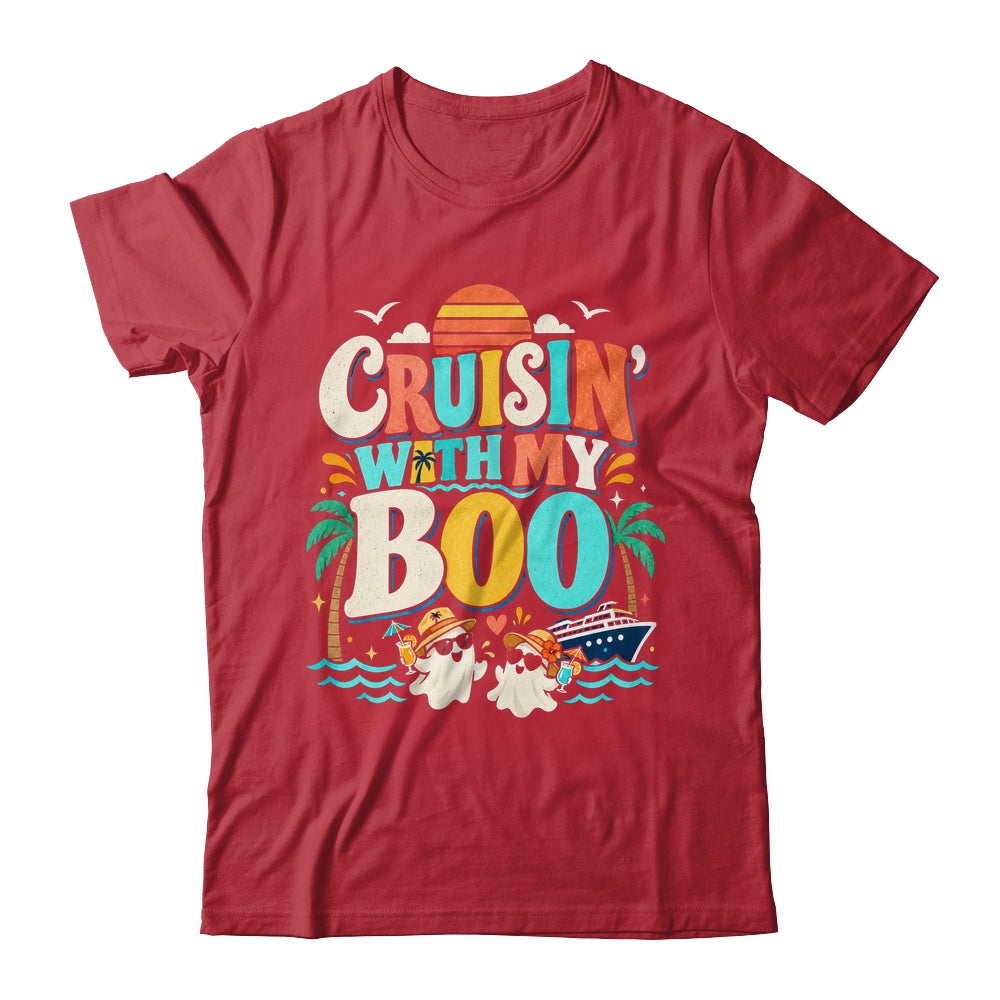 Cruisin' With My Boo Halloween Couples Trip Cruise Funny Shirt & Sweatshirt | siriusteestore