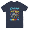 Cruising Into My 10th Birthday Party Cruise 10 Years Old Youth Shirt | siriusteestore