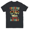 Cruising Into My 12th Birthday Family Cruise 12 Birthday Youth Shirt | siriusteestore