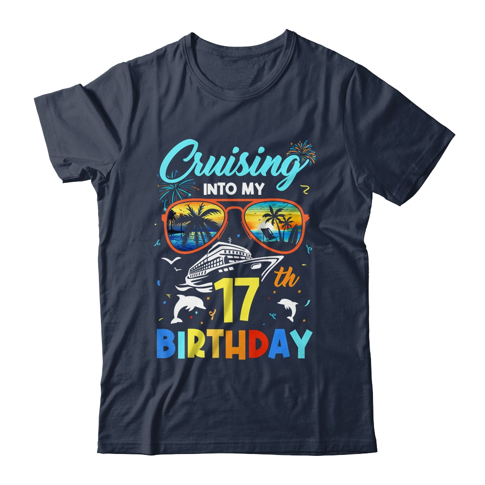 Cruising Into My 17th Birthday Party Cruise 17 Years Old Shirt & Tank Top | siriusteestore