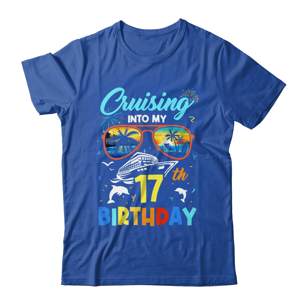 Cruising Into My 17th Birthday Party Cruise 17 Years Old Shirt & Tank Top | siriusteestore