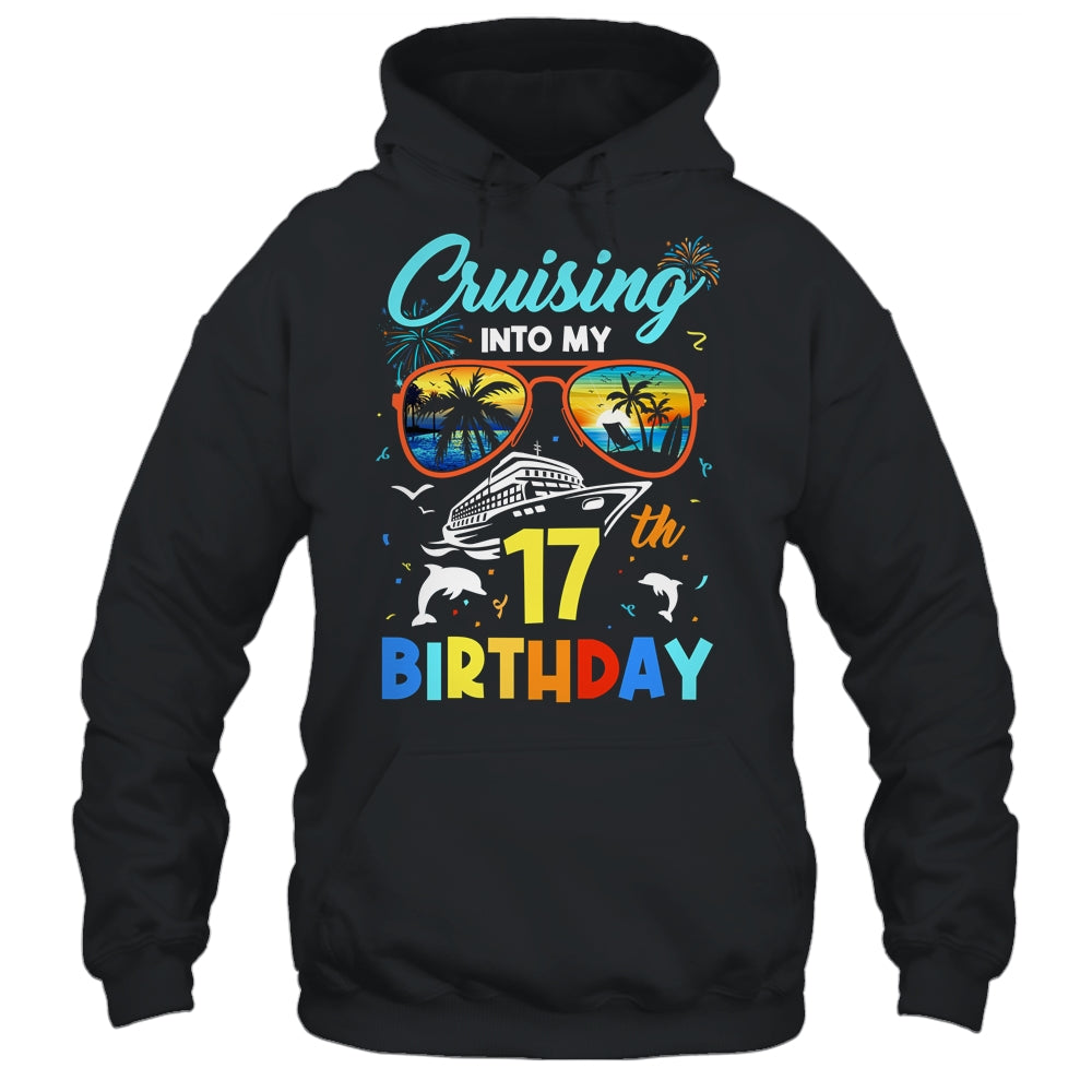 Cruising Into My 17th Birthday Party Cruise 17 Years Old Shirt & Tank Top | siriusteestore