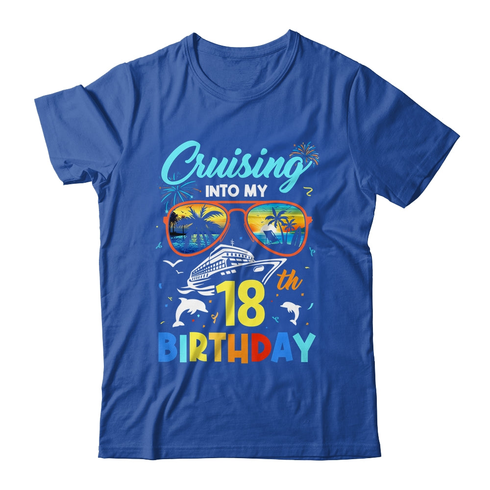Cruising Into My 18th Birthday Party Cruise 18 Years Old Shirt & Tank Top | siriusteestore