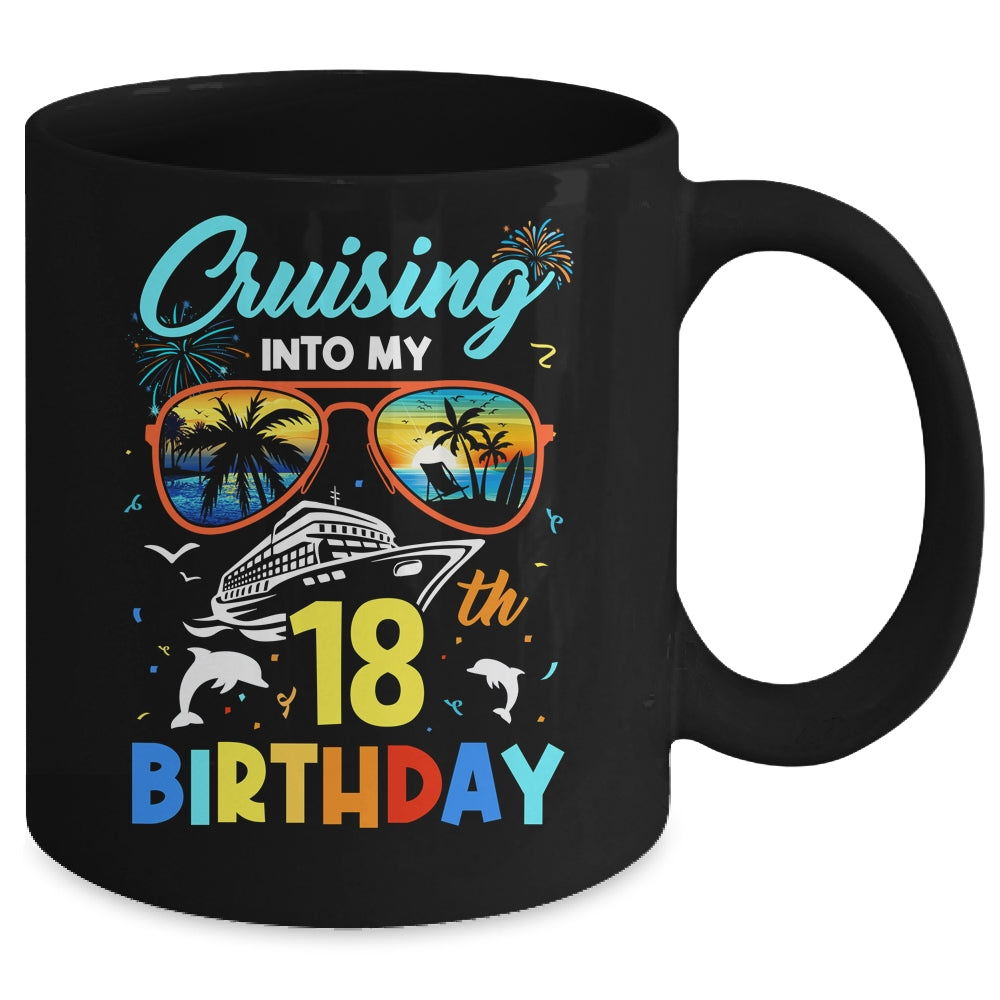 Cruising Into My 18th Birthday Party Cruise 18 Years Old Mug | siriusteestore