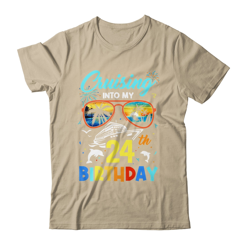 Cruising Into My 24th Birthday Party Cruise 24 Years Old Shirt & Tank Top | siriusteestore