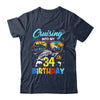 Cruising Into My 34th Birthday Party Cruise 34 Years Old Shirt & Tank Top | siriusteestore