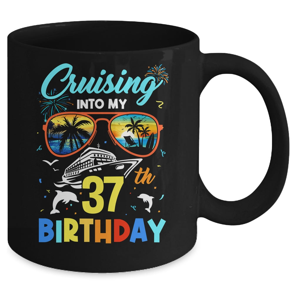 Cruising Into My 37th Birthday Party Cruise 37 Years Old Mug | siriusteestore