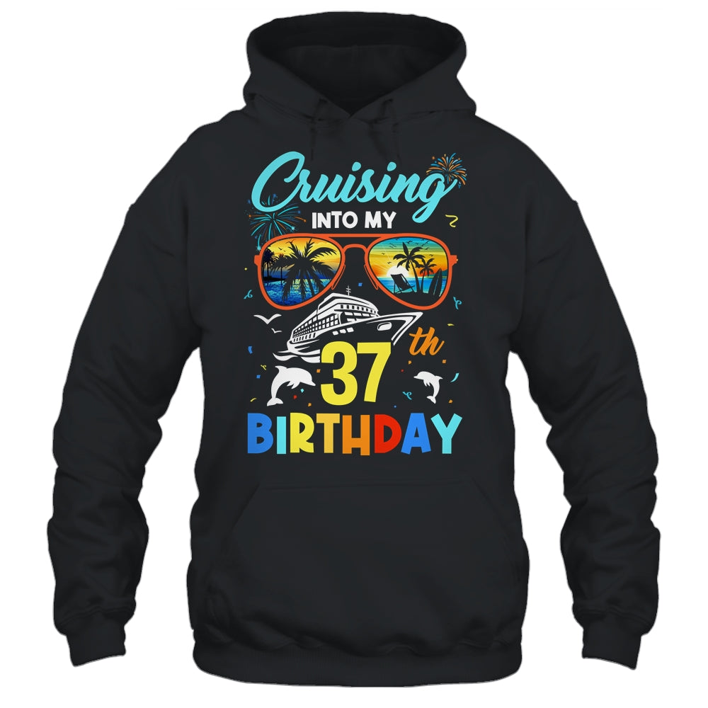 Cruising Into My 37th Birthday Party Cruise 37 Years Old Shirt & Tank Top | siriusteestore