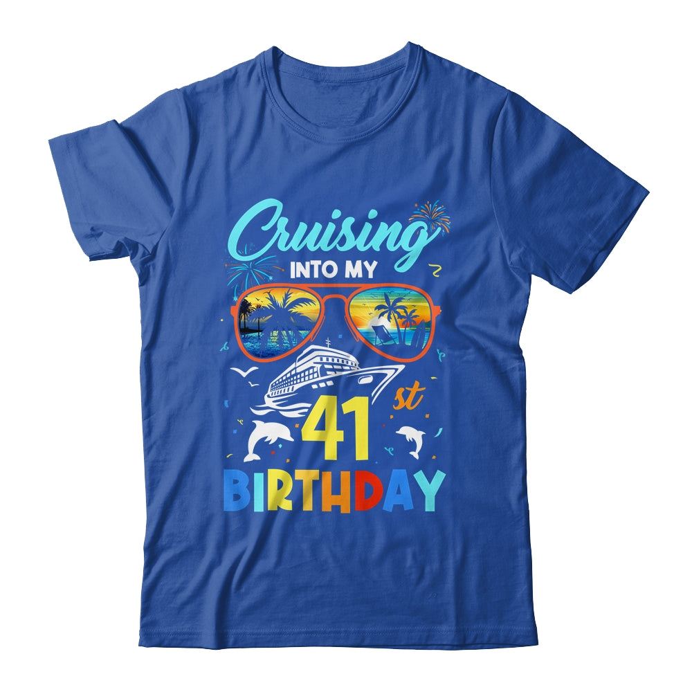Cruising Into My 41st Birthday Party Cruise 41 Years Old Shirt & Tank Top | siriusteestore
