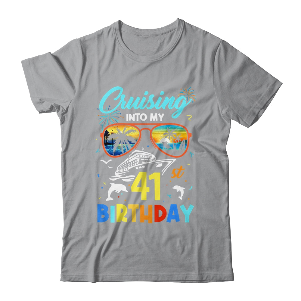 Cruising Into My 41st Birthday Party Cruise 41 Years Old Shirt & Tank Top | siriusteestore