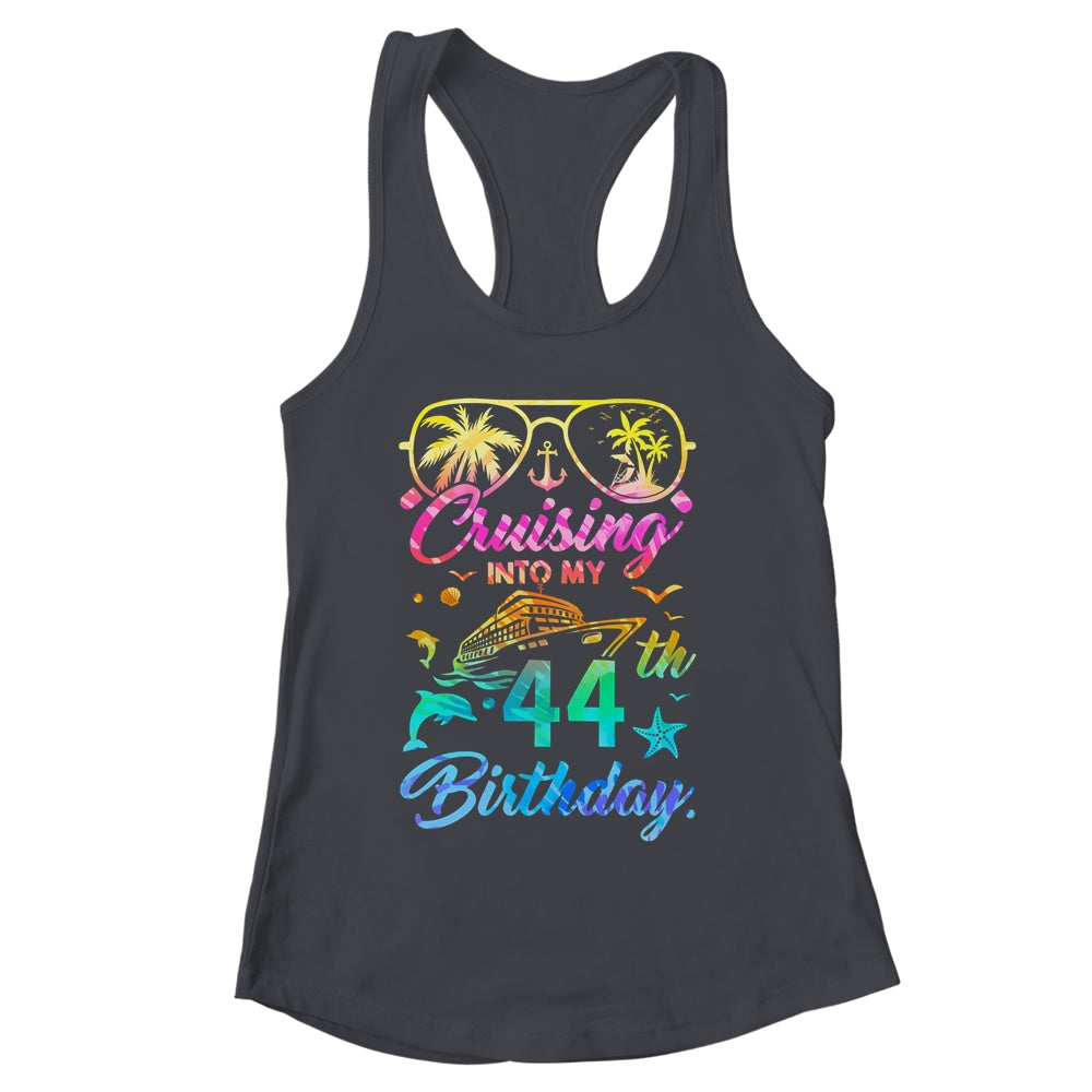 Cruising Into My 44th Birthday Party 44 Years Old Cruise Shirt & Tank Top | siriusteestore