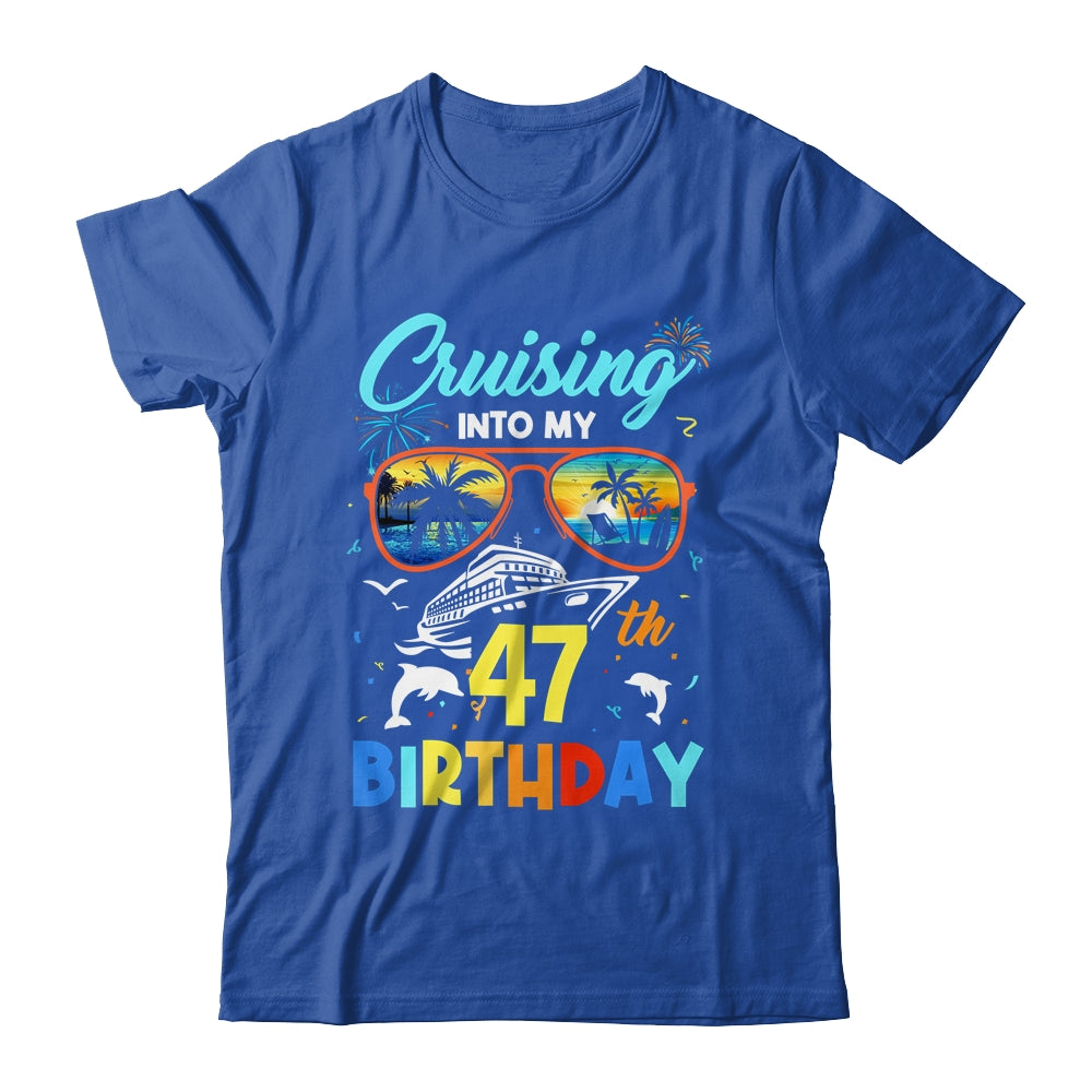 Cruising Into My 47th Birthday Party Cruise 47 Years Old Shirt & Tank Top | siriusteestore