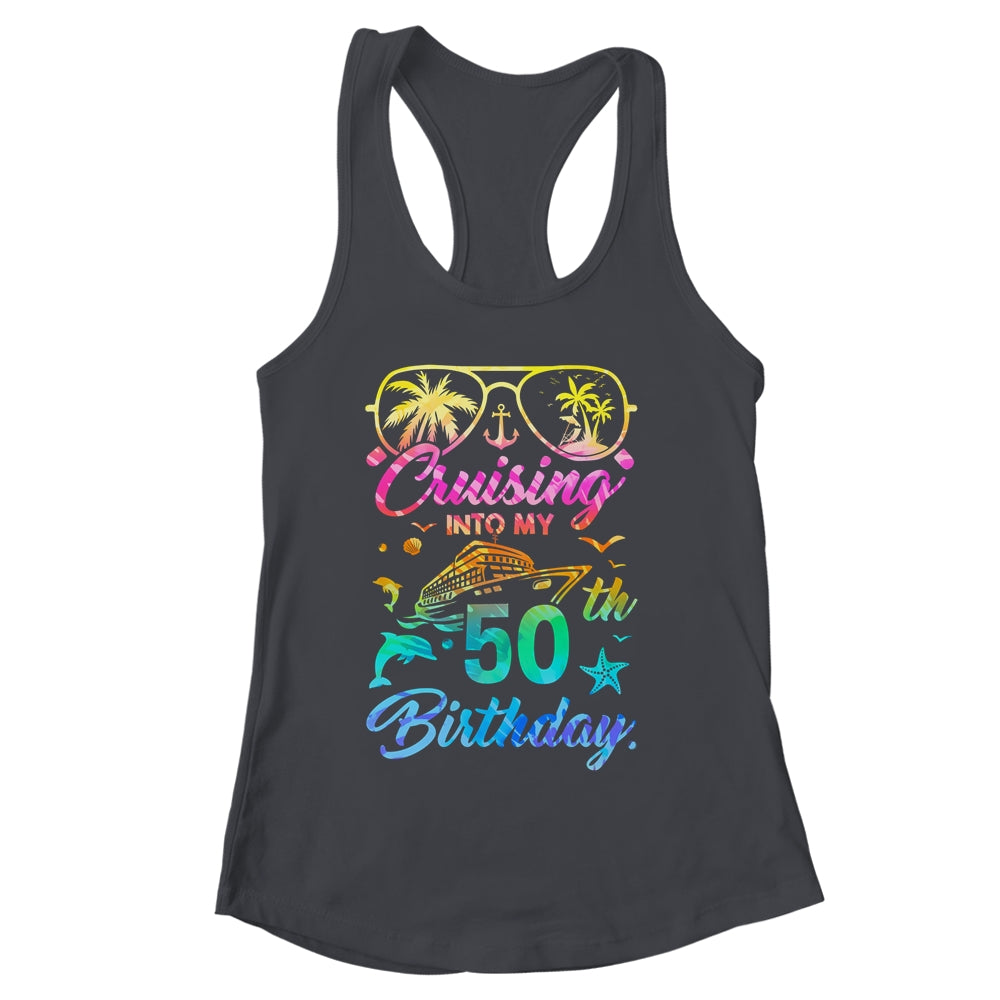 Cruising Into My 50th Birthday Party 50 Years Old Cruise Shirt & Tank Top | siriusteestore
