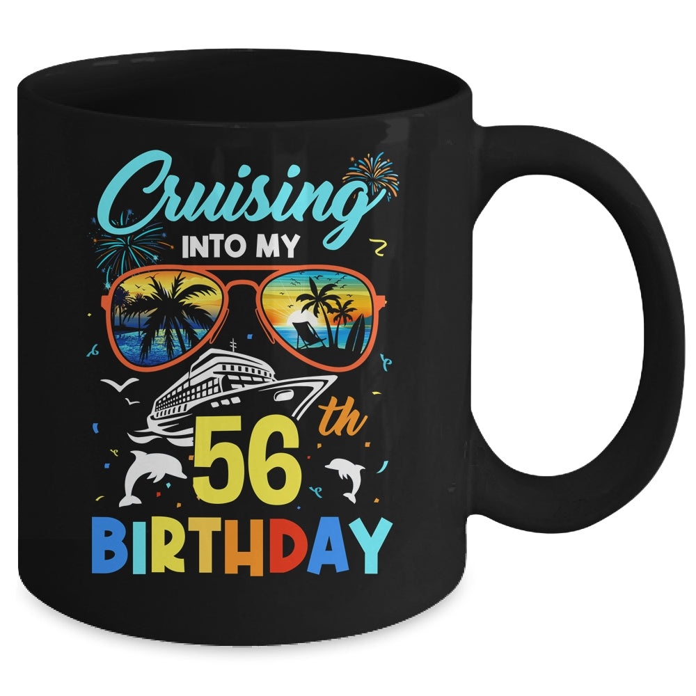 Cruising Into My 56th Birthday Party Cruise 56 Years Old Mug | siriusteestore