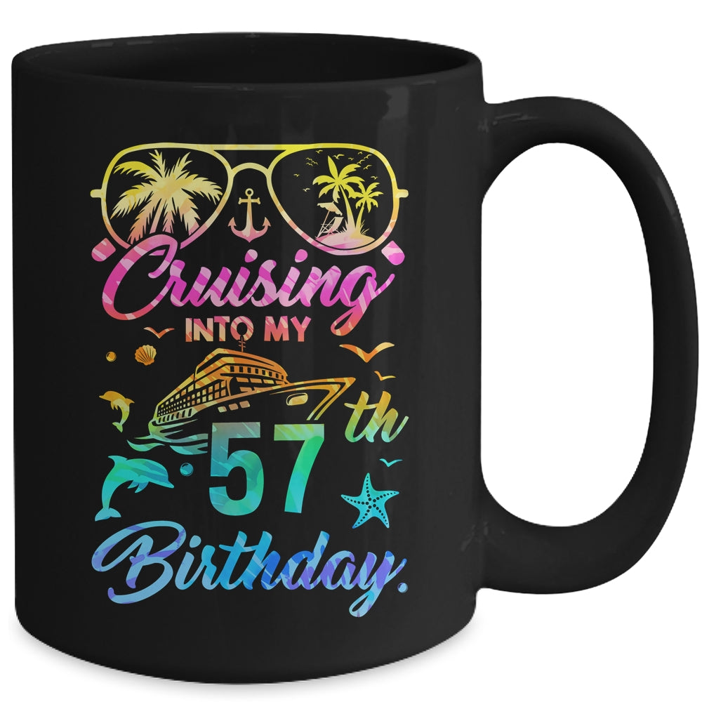 Cruising Into My 57th Birthday Party 57 Years Old Cruise Mug | siriusteestore