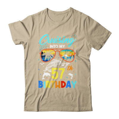 Cruising Into My 57th Birthday Party Cruise 57 Years Old Shirt & Tank Top | siriusteestore