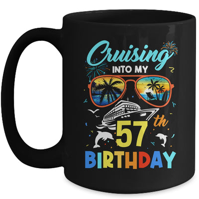 Cruising Into My 57th Birthday Party Cruise 57 Years Old Mug | siriusteestore