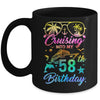 Cruising Into My 58th Birthday Party 58 Years Old Cruise Mug | siriusteestore