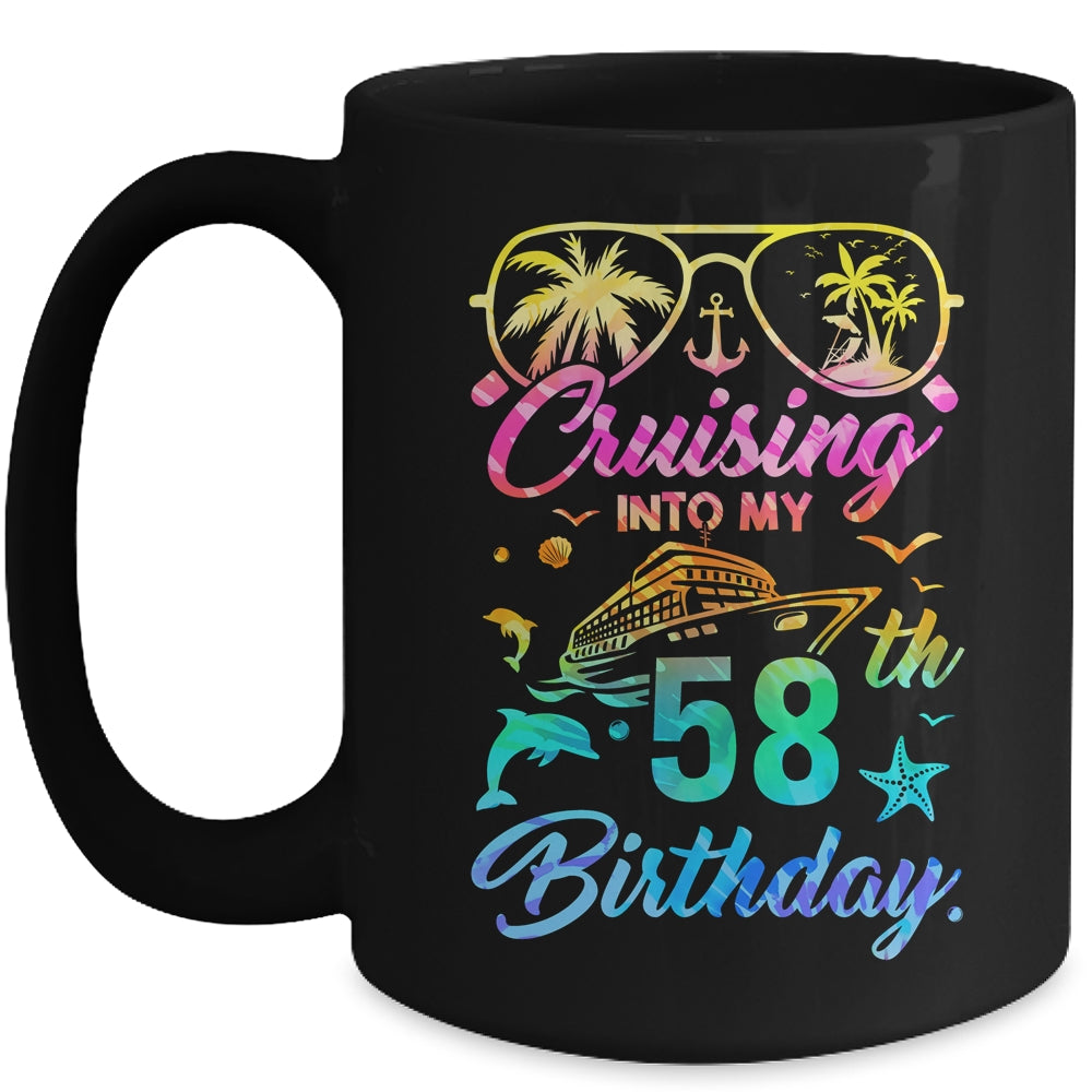 Cruising Into My 58th Birthday Party 58 Years Old Cruise Mug | siriusteestore