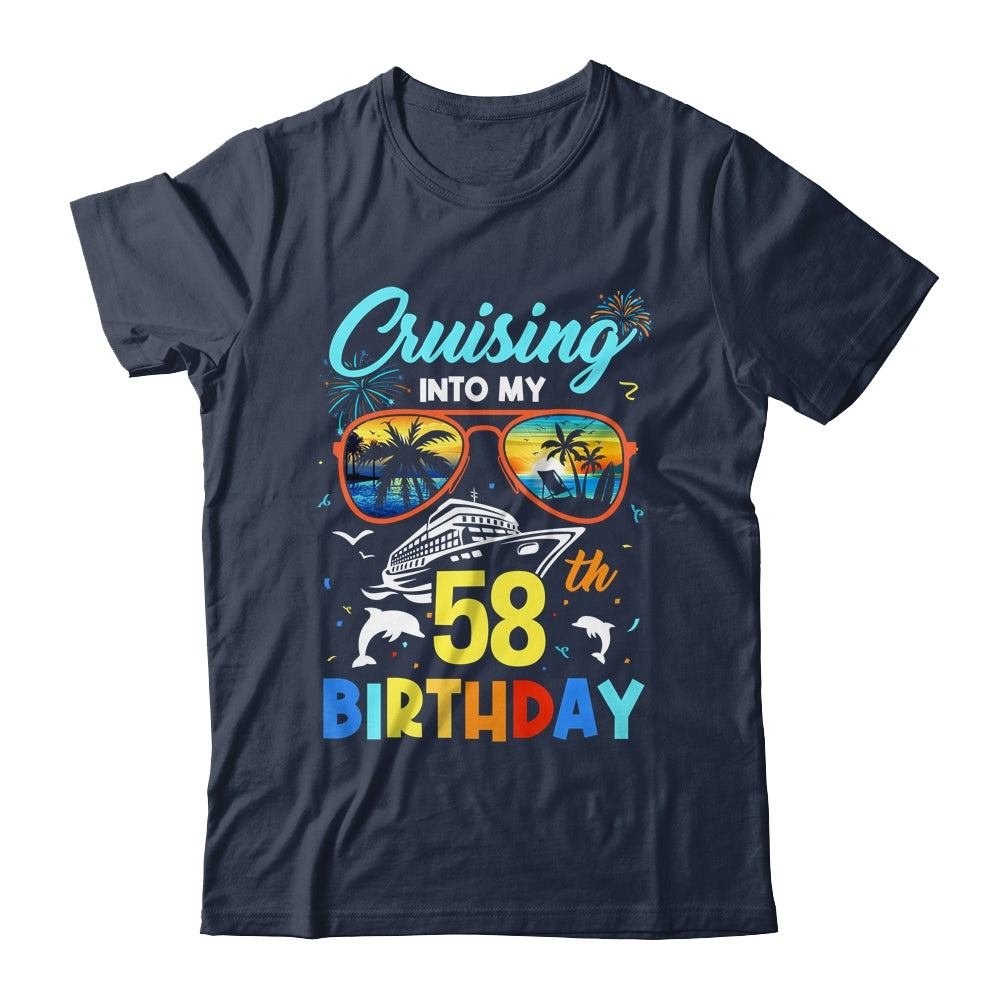Cruising Into My 58th Birthday Party Cruise 58 Years Old Shirt & Tank Top | siriusteestore
