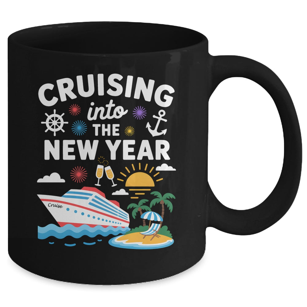 Cruising Into New Year 2026 Match Family Vacation Cruise Mug | siriusteestore