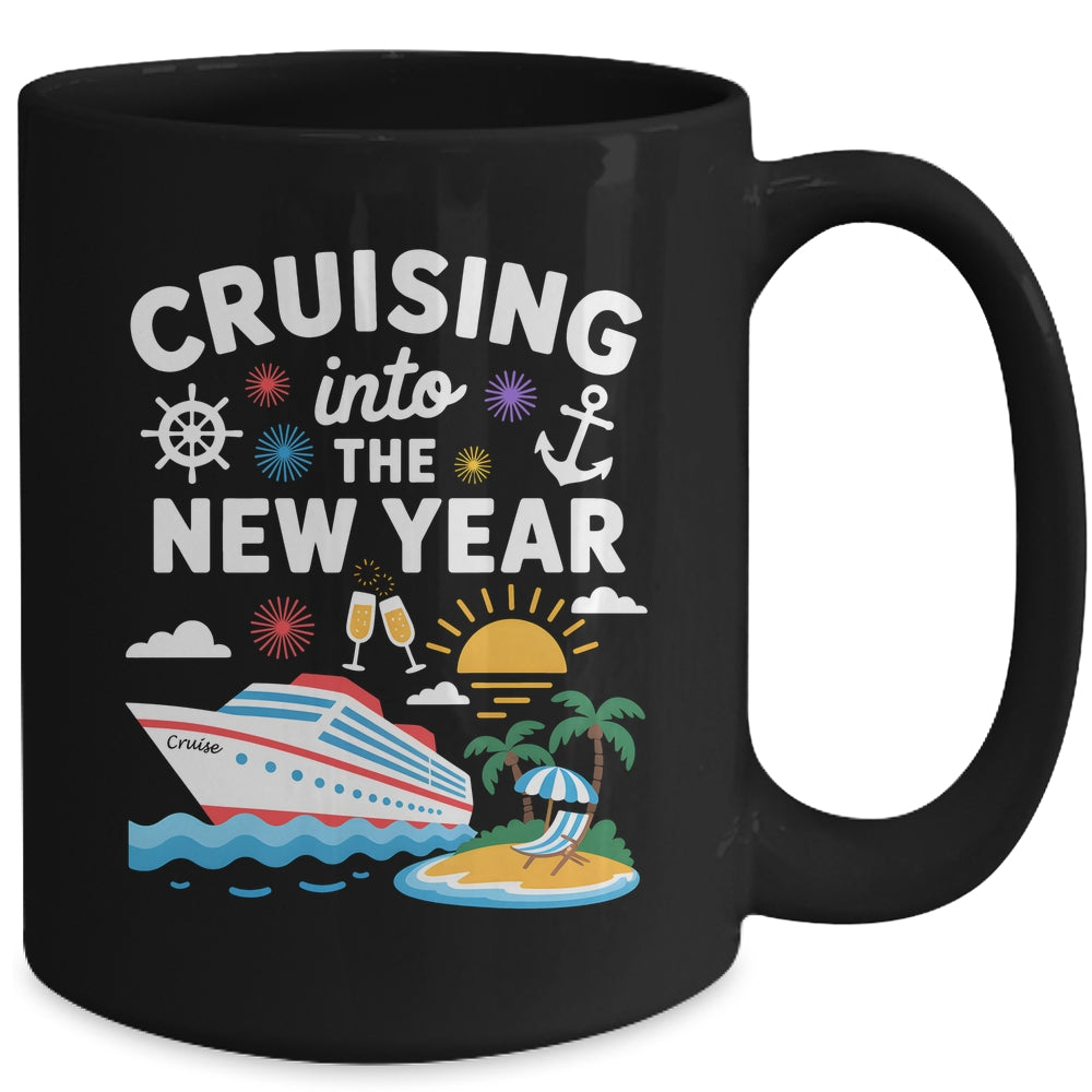 Cruising Into New Year 2026 Match Family Vacation Cruise Mug | siriusteestore