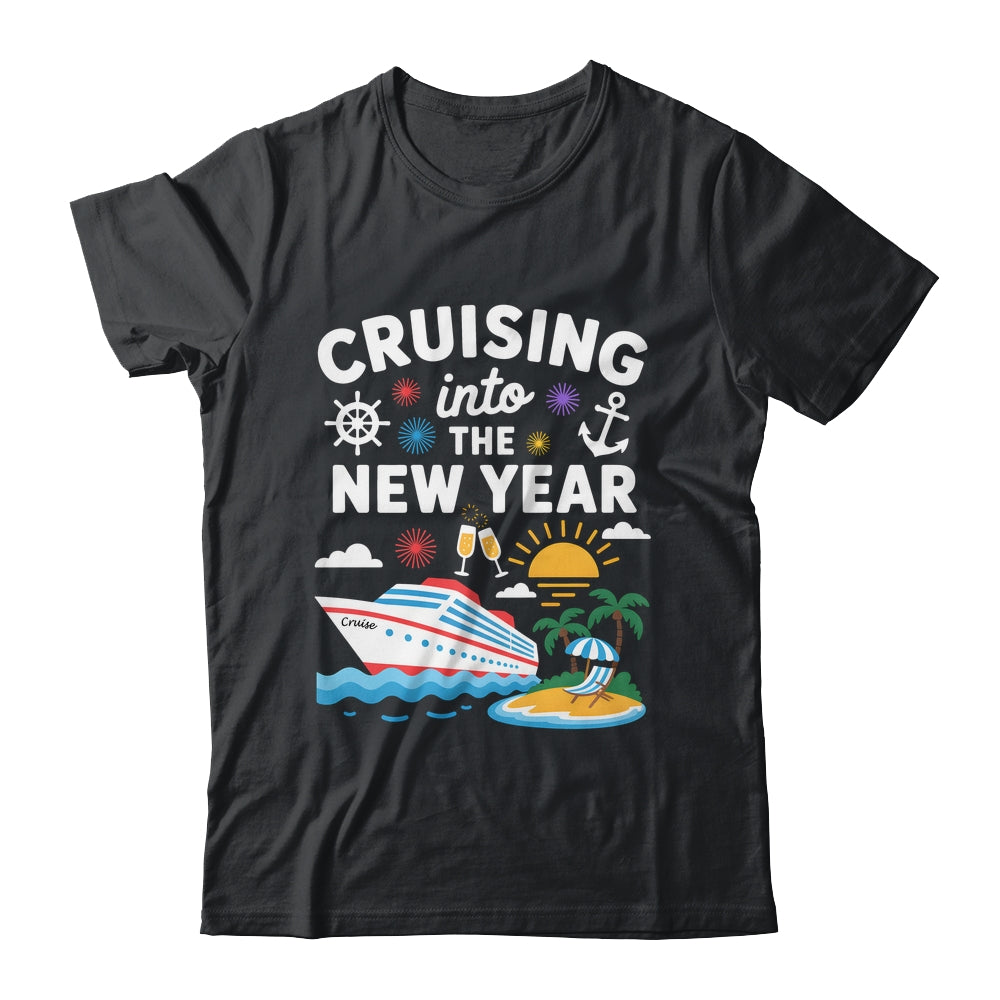 Cruising Into New Year 2026 Match Family Vacation Cruise Shirt & Hoodie | siriusteestore