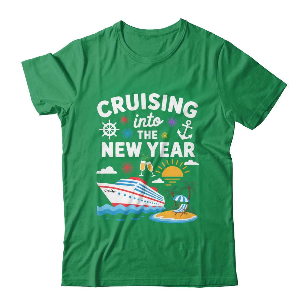 Cruising Into New Year 2026 Match Family Vacation Cruise Shirt & Hoodie | siriusteestore