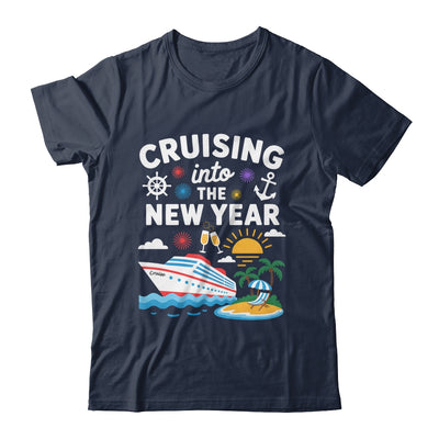 Cruising Into New Year 2026 Match Family Vacation Cruise Shirt & Hoodie | siriusteestore