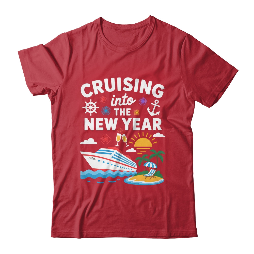 Cruising Into New Year 2026 Match Family Vacation Cruise Shirt & Hoodie | siriusteestore