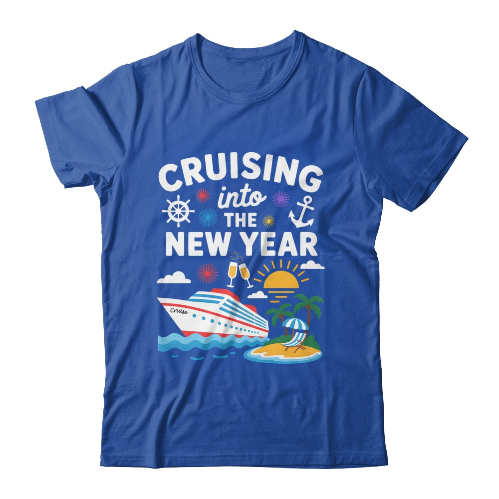Cruising Into New Year 2026 Match Family Vacation Cruise Shirt & Hoodie | siriusteestore