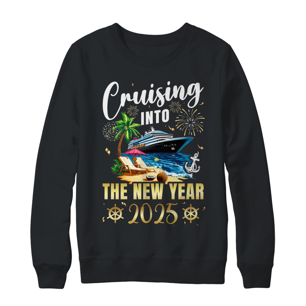 Cruising Into The New Year 2025 Family Vacation Matching Shirt & Sweatshirt | siriusteestore