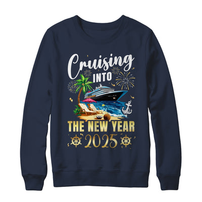Cruising Into The New Year 2025 Family Vacation Matching Shirt & Sweatshirt | siriusteestore