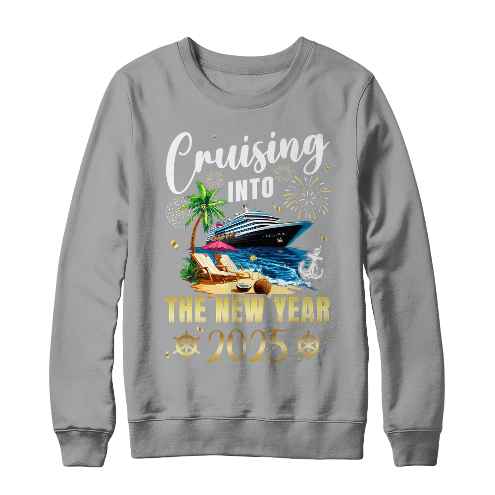 Cruising Into The New Year 2025 Family Vacation Matching Shirt & Sweatshirt | siriusteestore