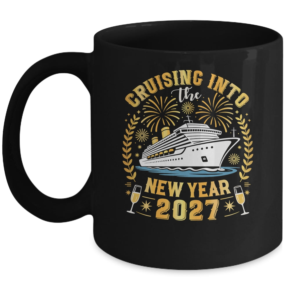 Cruising Into The New Year 2027 Family Trip Happy New Year Mug | siriusteestore