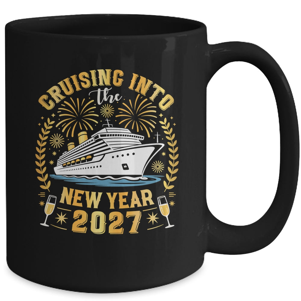 Cruising Into The New Year 2027 Family Trip Happy New Year Mug | siriusteestore