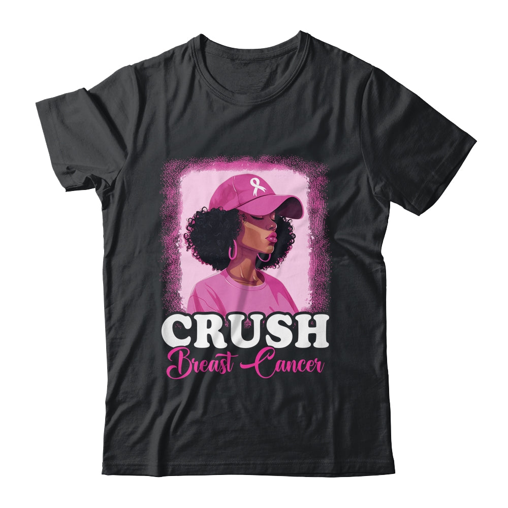Crush Breast Cancer Awareness Black Women Pink Ribbon Shirt & Tank Top | siriusteestore