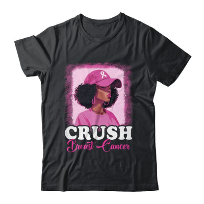 Crush Breast Cancer Awareness Black Women Pink Ribbon Shirt & Tank Top | siriusteestore