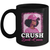Crush Breast Cancer Awareness Black Women Pink Ribbon Mug | siriusteestore
