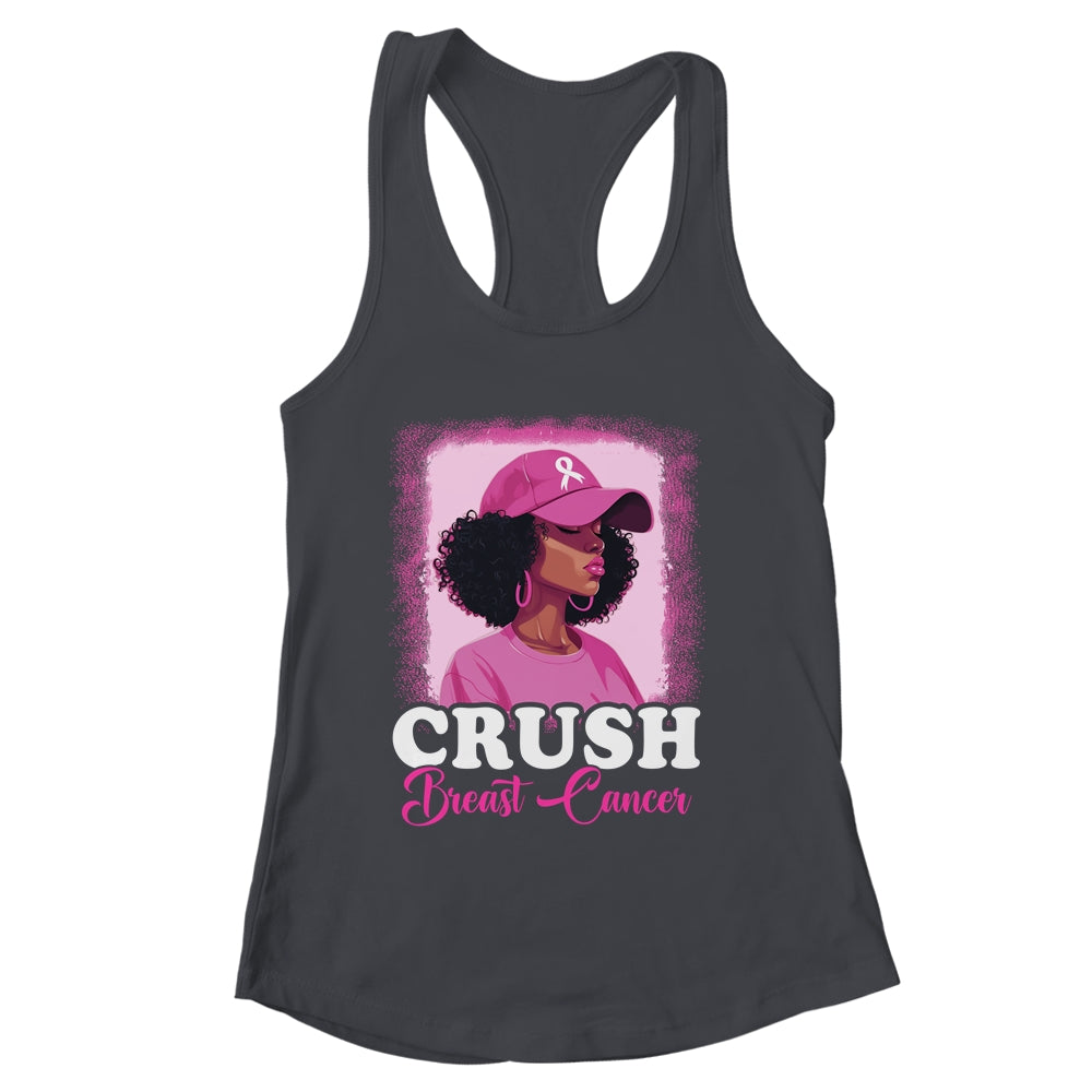 Crush Breast Cancer Awareness Black Women Pink Ribbon Shirt & Tank Top | siriusteestore
