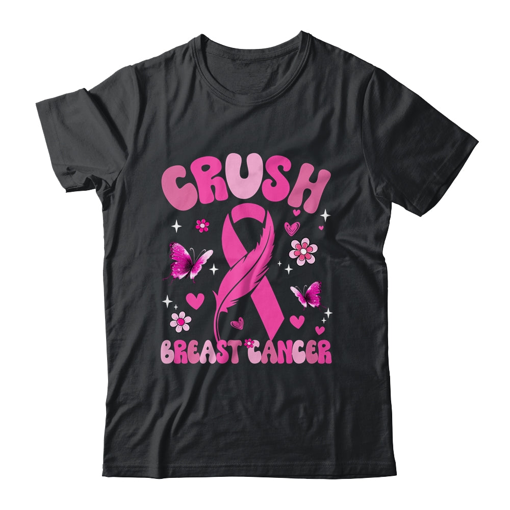 Crush Breast Cancer Awareness Month Pink Ribbon Groovy Shirt & Hoodie | siriusteestore