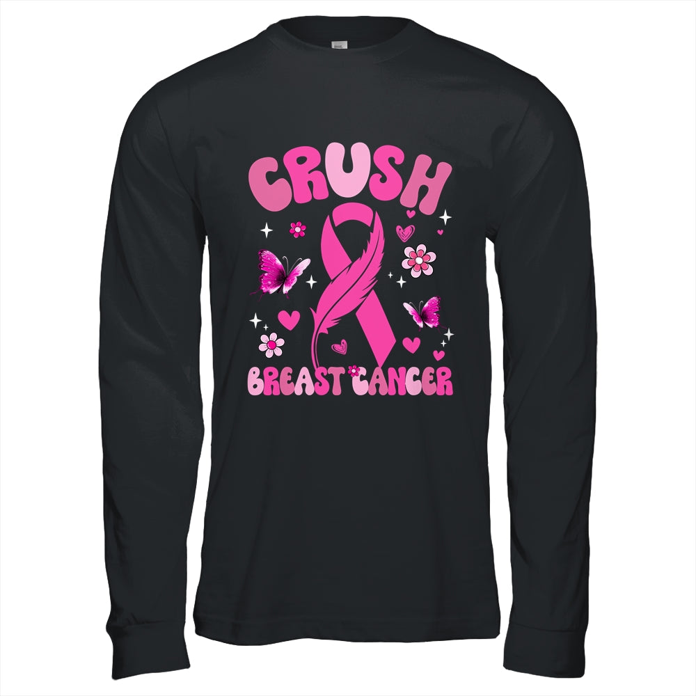 Crush Breast Cancer Awareness Month Pink Ribbon Groovy Shirt & Hoodie | siriusteestore
