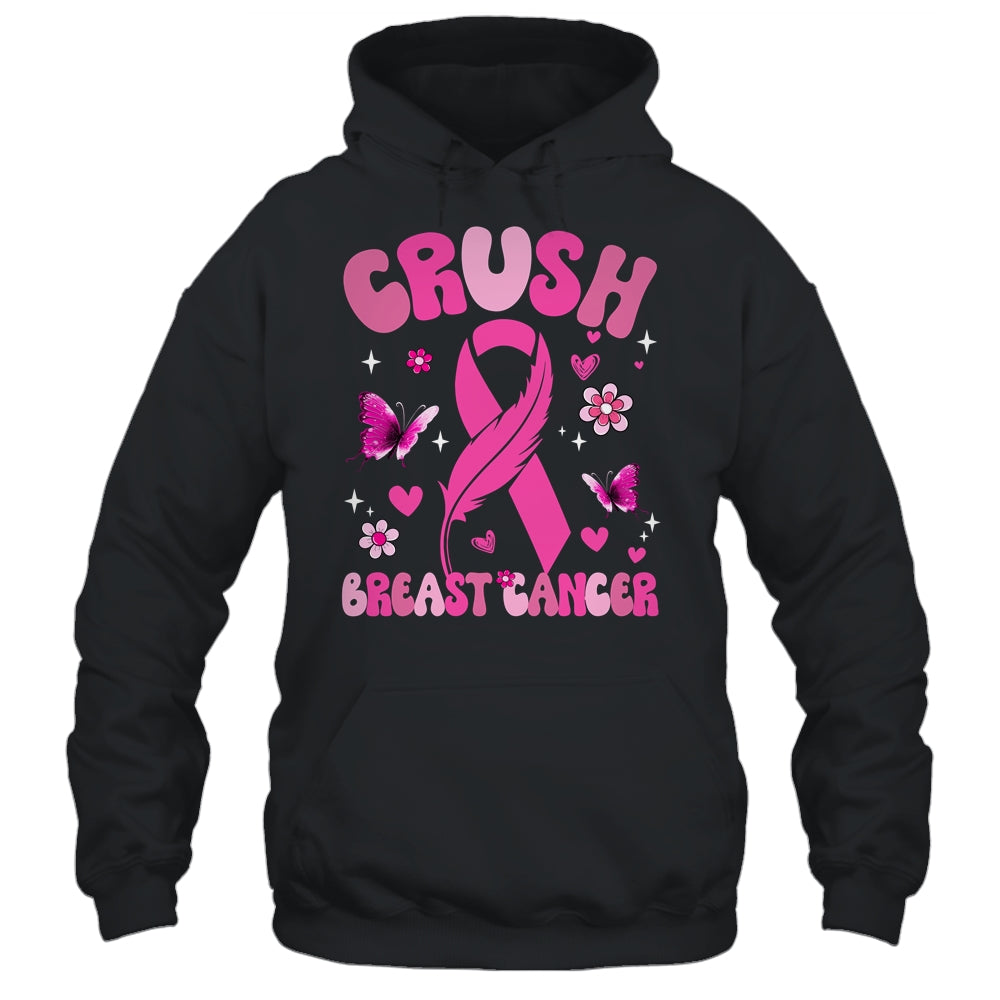 Crush Breast Cancer Awareness Month Pink Ribbon Groovy Shirt & Hoodie | siriusteestore