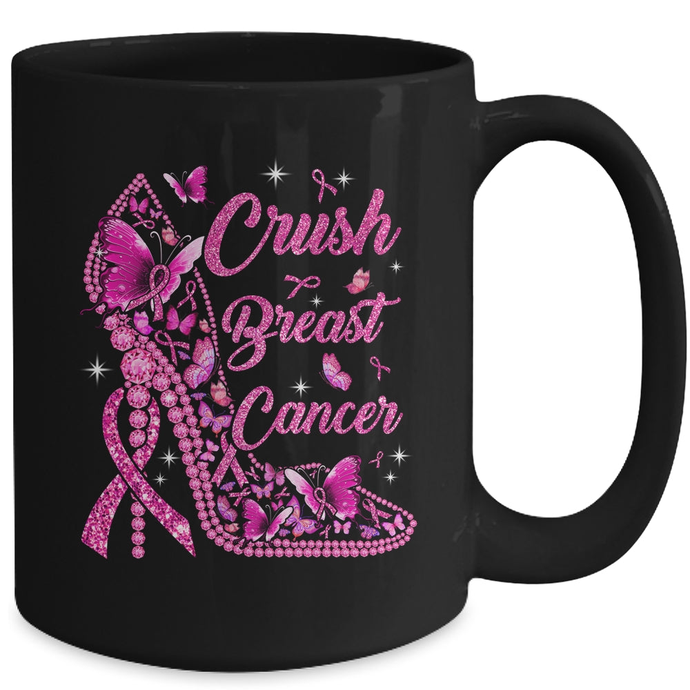 Crush Breast Cancer Awareness Month Pink Ribbon In October Mug | siriusteestore