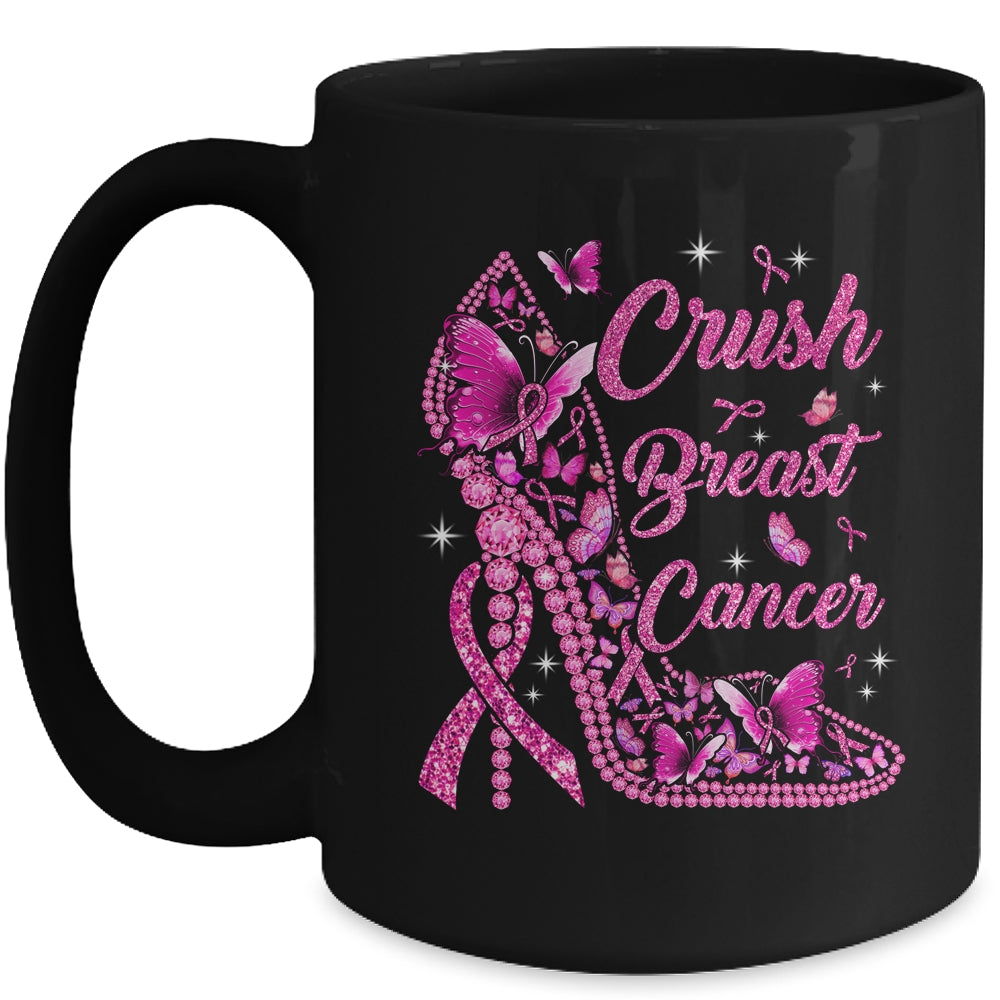 Crush Breast Cancer Awareness Month Pink Ribbon In October Mug | siriusteestore