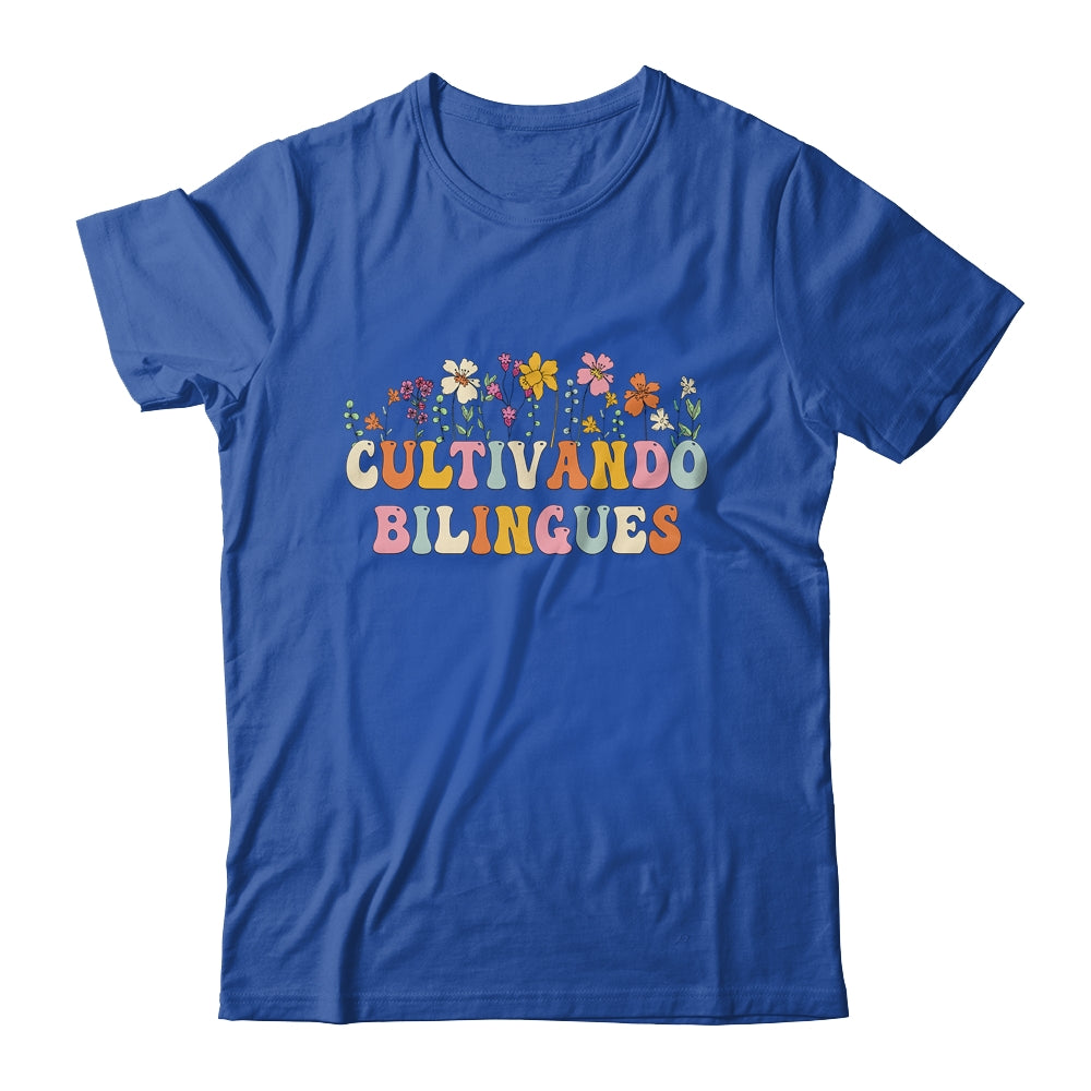 Cultivando Bilingues Wildflowers Teacher Dual Language Crew Shirt & Hoodie | siriusteestore