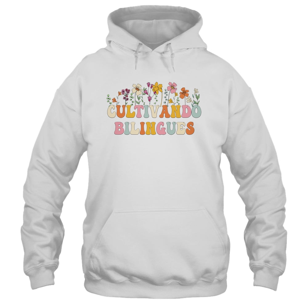 Cultivando Bilingues Wildflowers Teacher Dual Language Crew Shirt & Hoodie | siriusteestore
