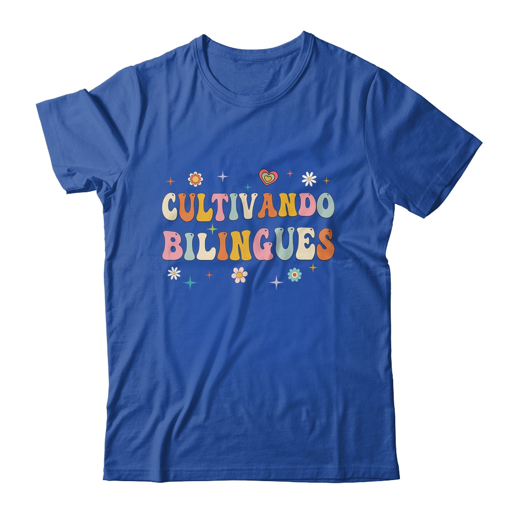 Cultivando Bilingues Wildflowers Teacher Language Groovy Shirt & Hoodie | siriusteestore