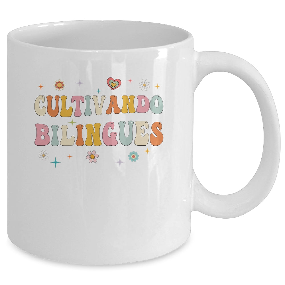 Cultivando Bilingues Wildflowers Teacher Language Groovy Mug | siriusteestore